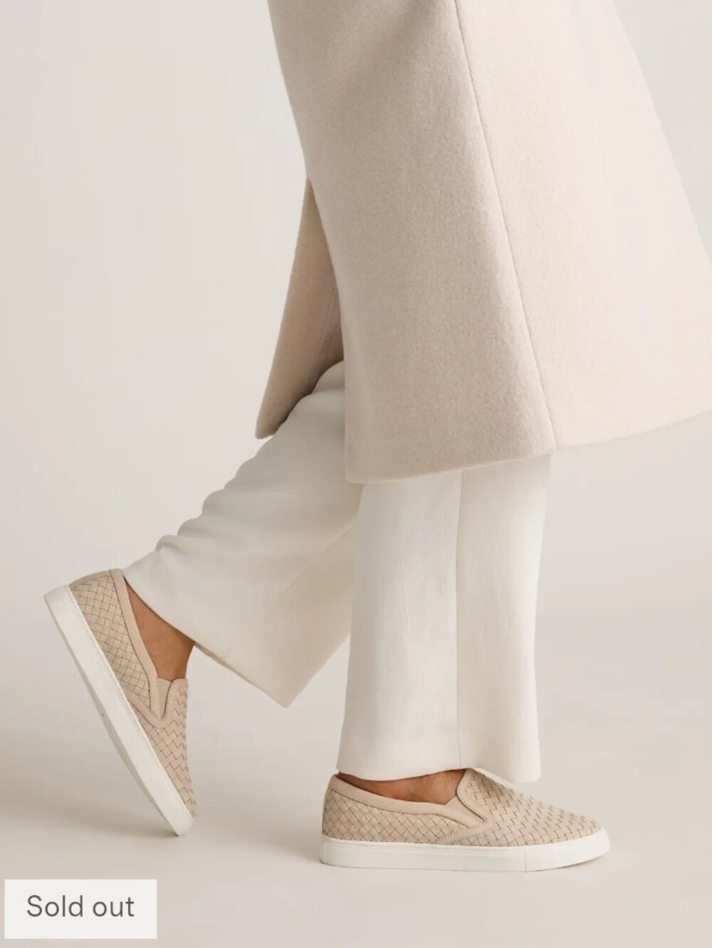 Quince Handwoven Leather Slip-on Sneaker - Almond - Picture 2 of 13